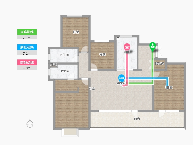 山东省-青岛市-海尔产城创悦湖兰庭-145.80-户型库-动静线