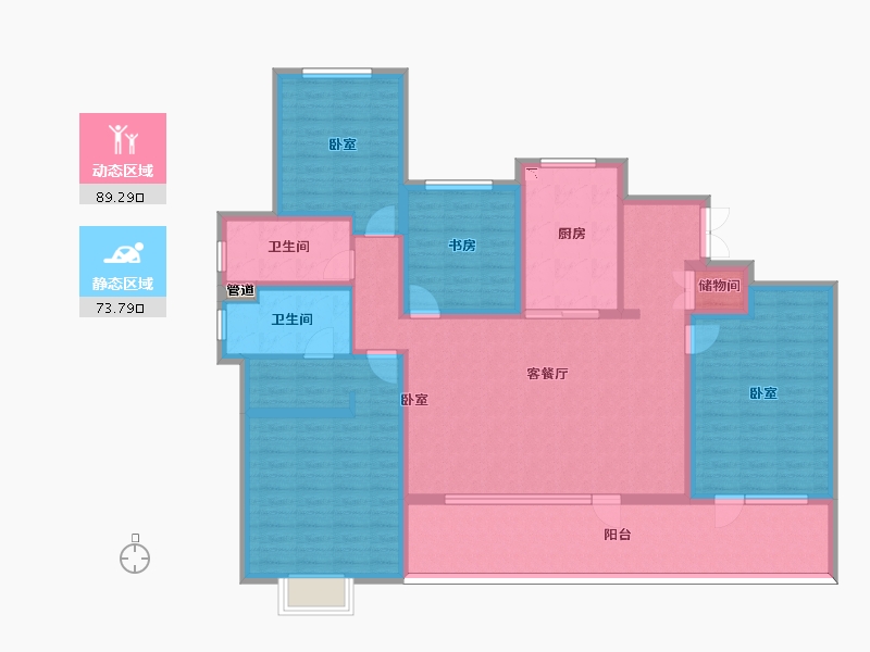 山东省-青岛市-海尔产城创悦湖兰庭-145.80-户型库-动静分区