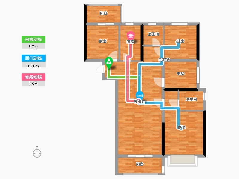 河南省-郑州市-汇泉博澳东悦城-103.00-户型库-动静线