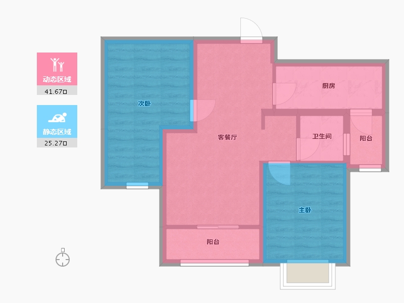 山东省-临沂市-意林·国际公园-58.76-户型库-动静分区