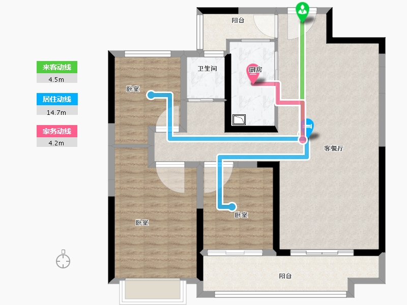 河南省-洛阳市-尚品1号-101.14-户型库-动静线