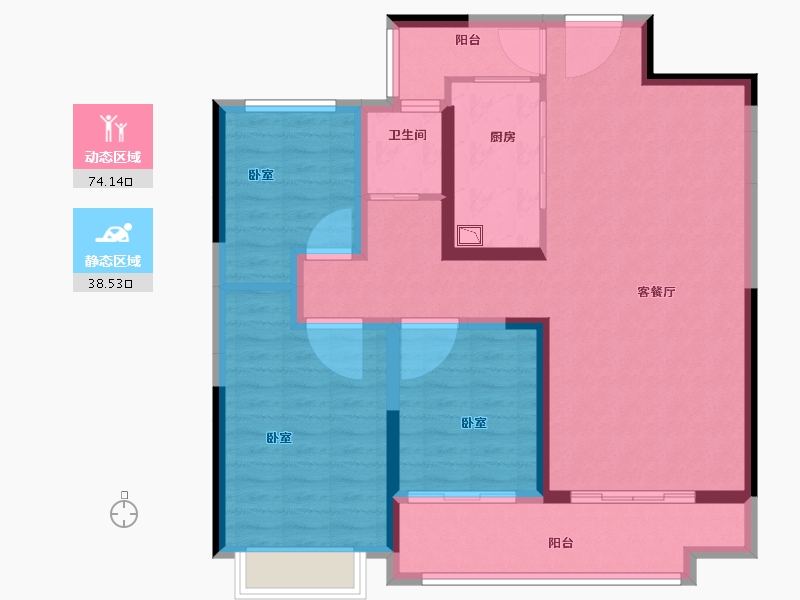 河南省-洛阳市-尚品1号-101.14-户型库-动静分区