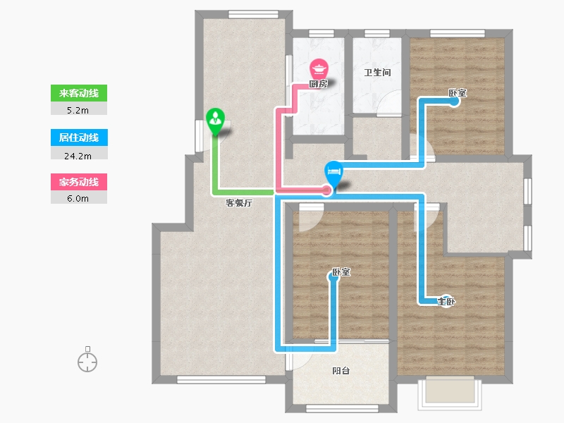 山东省-滨州市-玉泰未来城-105.28-户型库-动静线