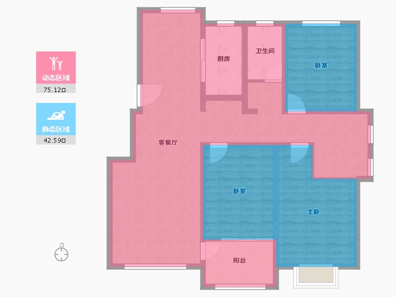 山东省-滨州市-玉泰未来城-105.28-户型库-动静分区