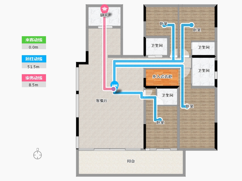 河南省-郑州市-名门樾府-208.62-户型库-动静线