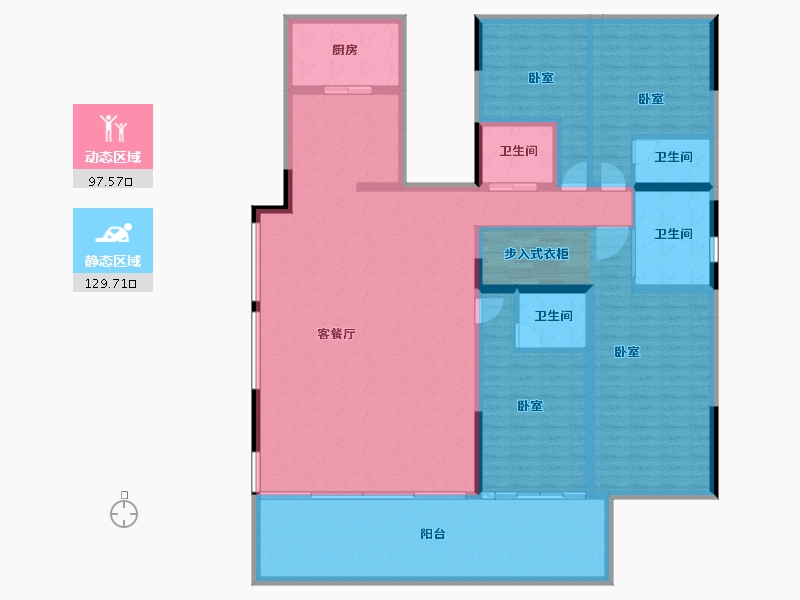 河南省-郑州市-名门樾府-208.62-户型库-动静分区