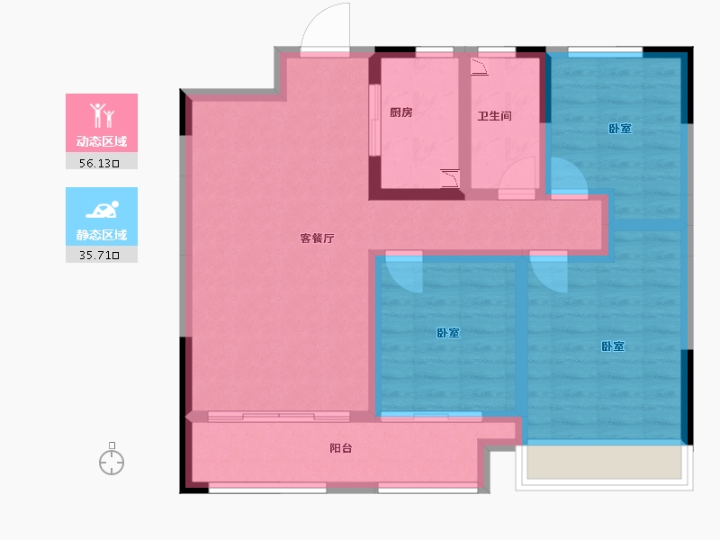 宁夏回族自治区-银川市-三沙源国际生态文化旅游度假区-81.10-户型库-动静分区