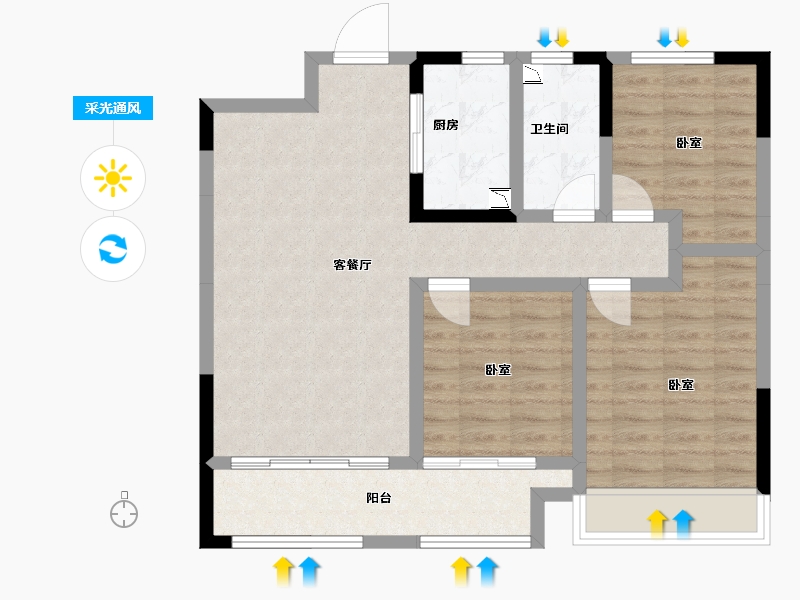 宁夏回族自治区-银川市-三沙源国际生态文化旅游度假区-81.10-户型库-采光通风