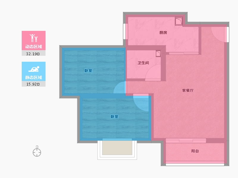 河南省-洛阳市-唐宫新城-41.63-户型库-动静分区