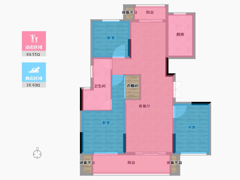 河南省-郑州市-正弘中岳城-100.00-户型库-动静分区