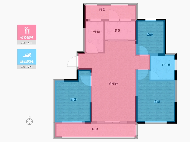 山东省-济南市-金域蓝山-108.00-户型库-动静分区