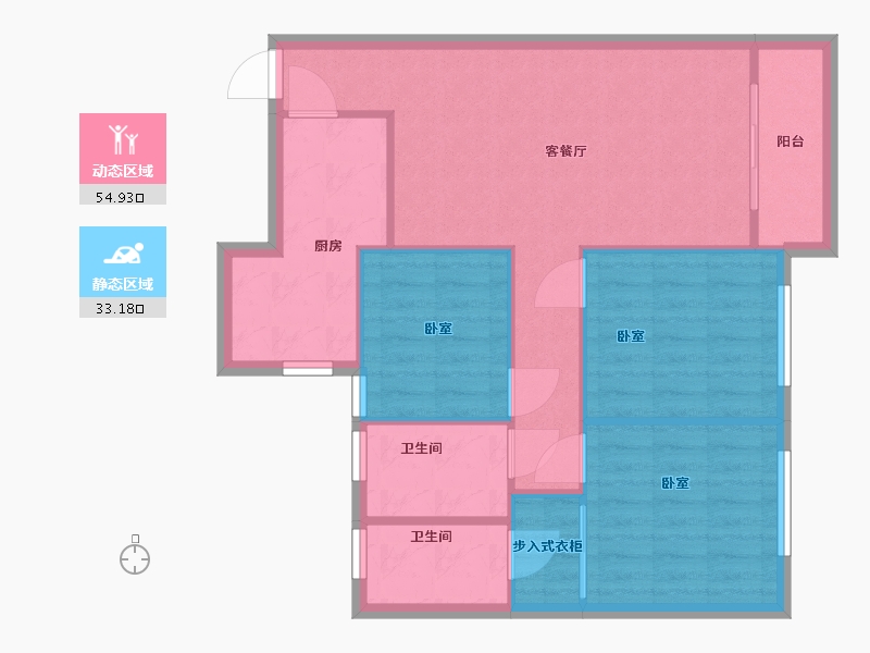 浙江省-温州市-祥生中央尚品-80.00-户型库-动静分区