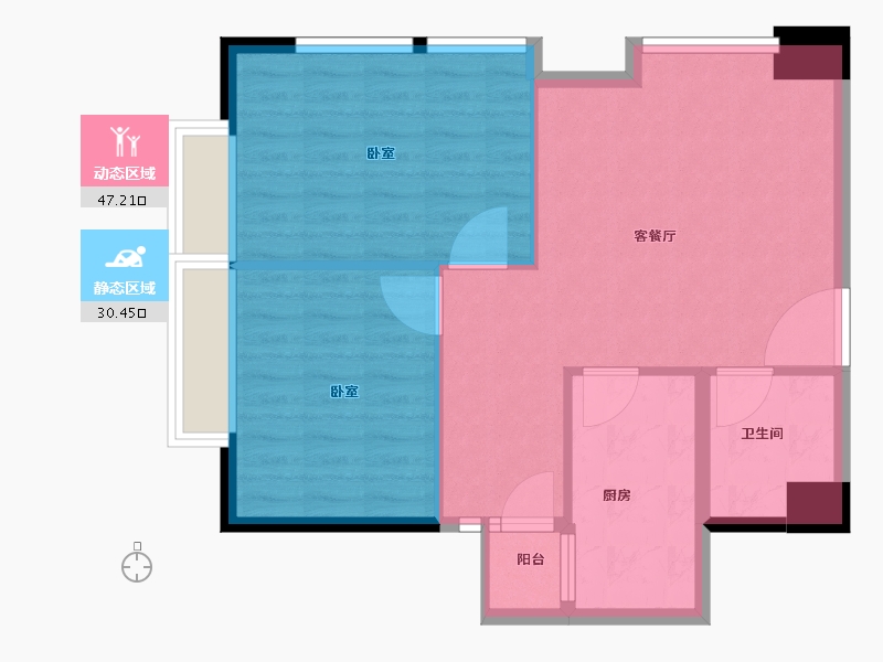 河南省-郑州市-华南城盛世广场-70.00-户型库-动静分区