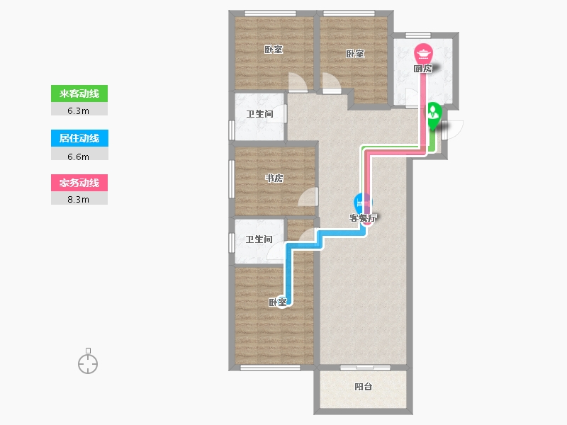 河南省-郑州市-融创瀚海大河宸院-109.00-户型库-动静线