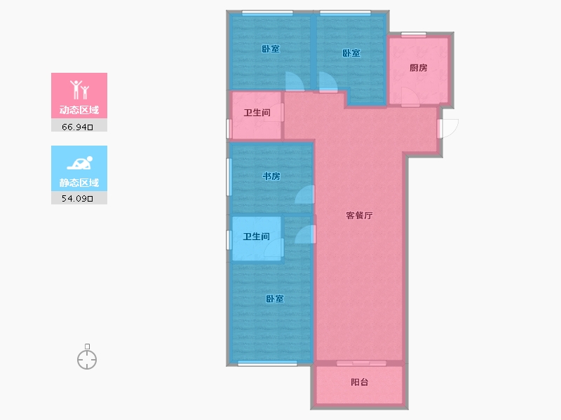 河南省-郑州市-融创瀚海大河宸院-109.00-户型库-动静分区