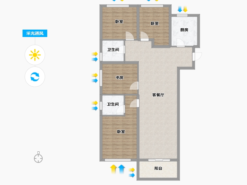 河南省-郑州市-融创瀚海大河宸院-109.00-户型库-采光通风