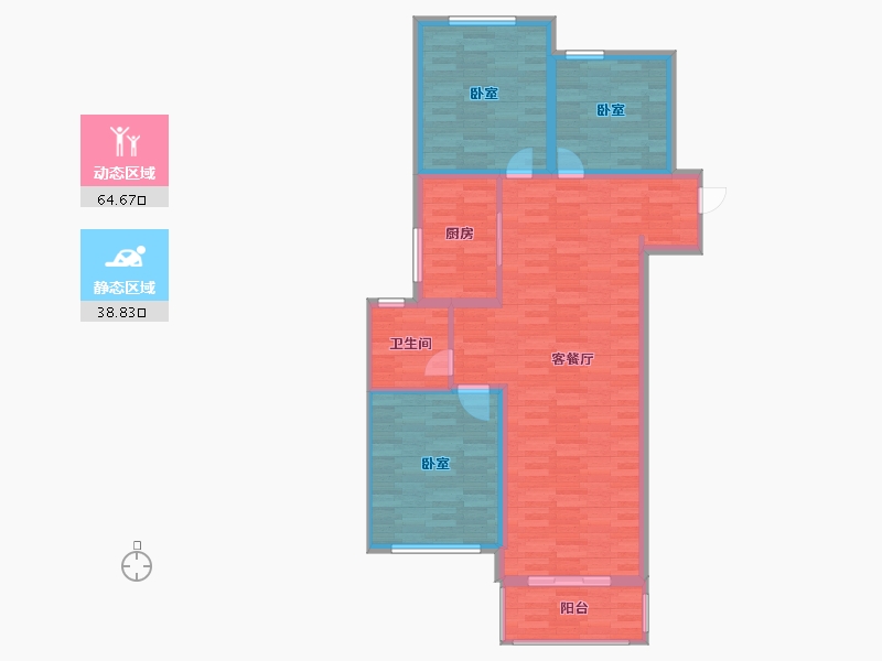 河南省-郑州市-融创瀚海大河宸院-94.00-户型库-动静分区