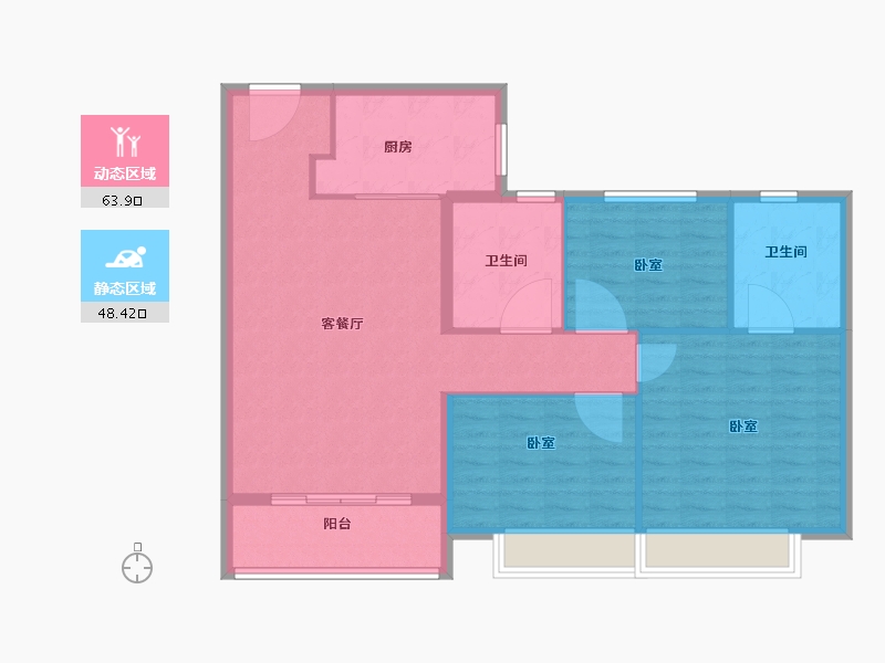 河南省-郑州市-宝能郑州中心-103.00-户型库-动静分区