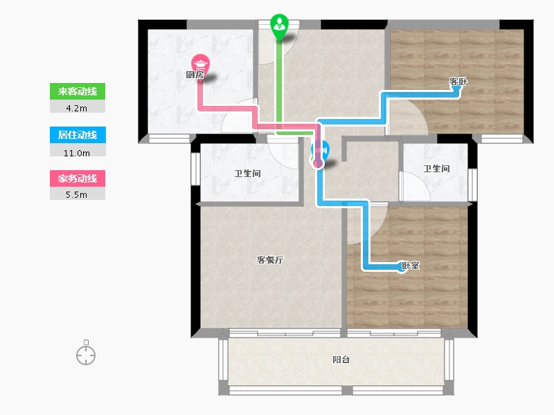 河南省-焦作市-和诚外滩II期-76.80-户型库-动静线