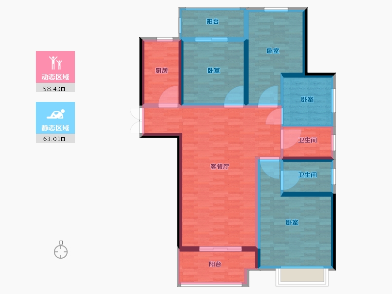 河南省-郑州市-佳源·名门橙邦-108.90-户型库-动静分区