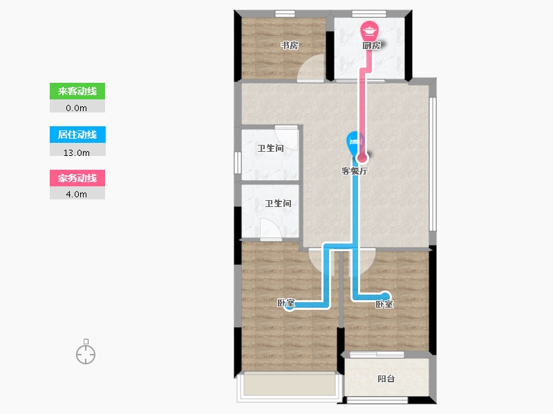 浙江省-绍兴市-祥生尚贤府-75.00-户型库-动静线