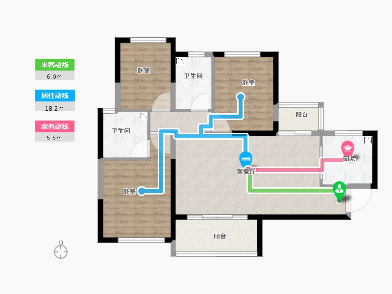 河南省-郑州市-恒大山水城-96.19-户型库-动静线