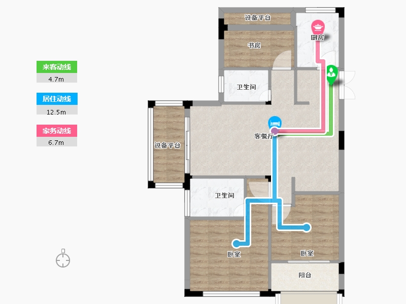 浙江省-绍兴市-瑞泽家园-84.46-户型库-动静线