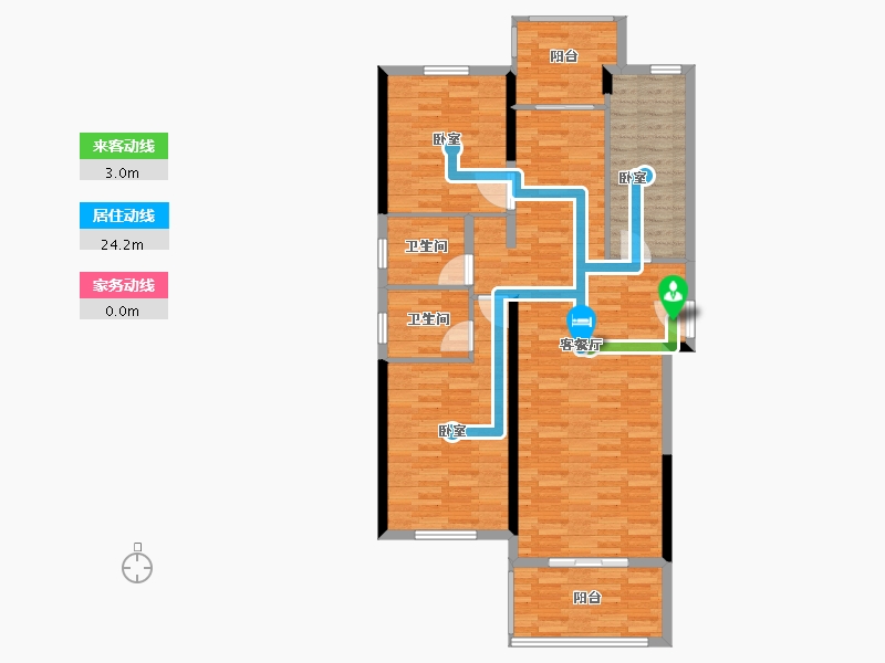 河南省-郑州市-汉德·如意府-108.43-户型库-动静线