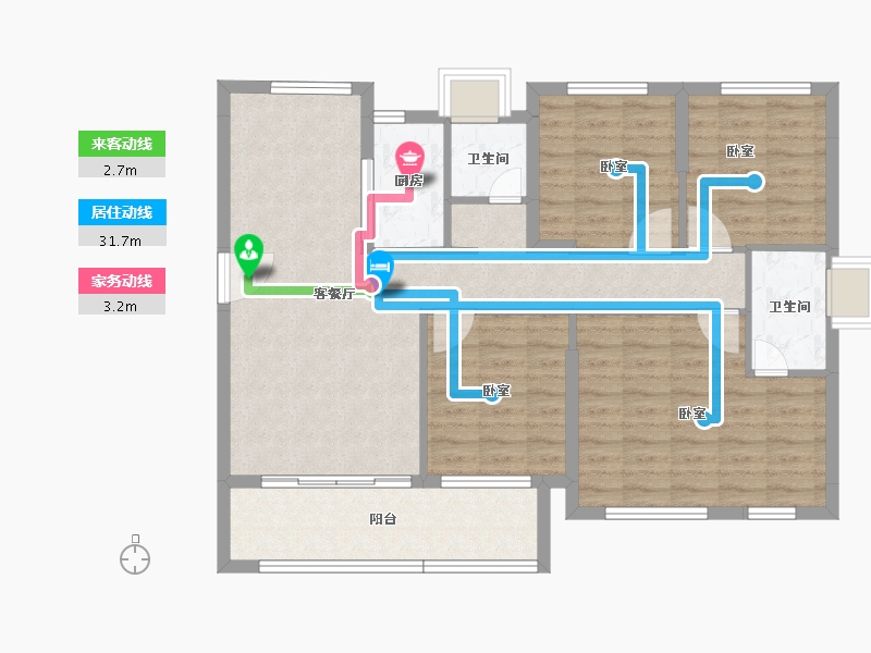 福建省-泉州市-力高君逸府-97.47-户型库-动静线