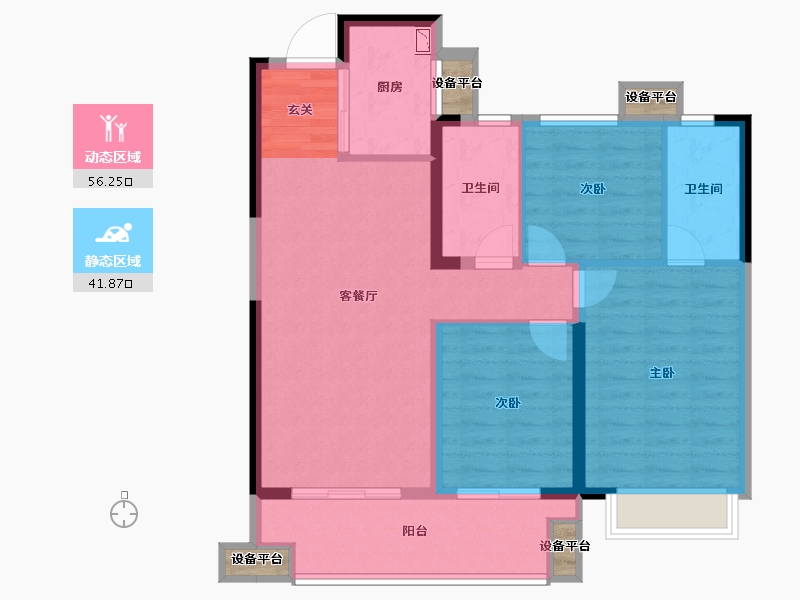 安徽省-阜阳市-融创城-91.03-户型库-动静分区