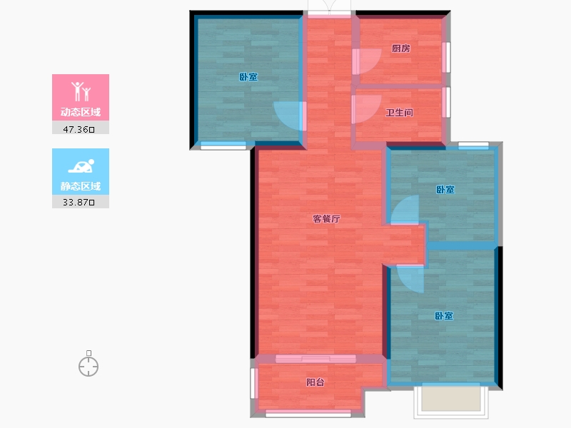 河南省-郑州市-佳源·名门橙邦-72.10-户型库-动静分区