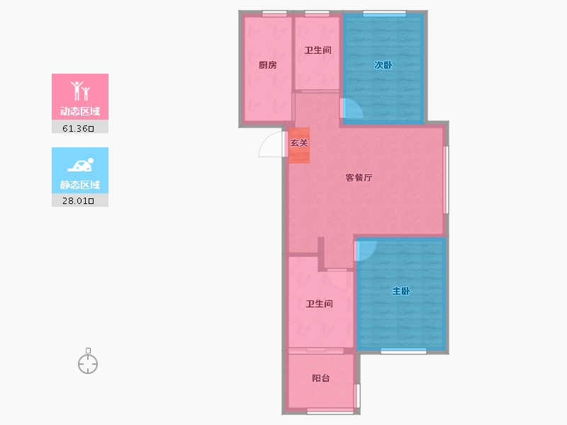 山东省-淄博市-凯瑞鑫园-80.00-户型库-动静分区