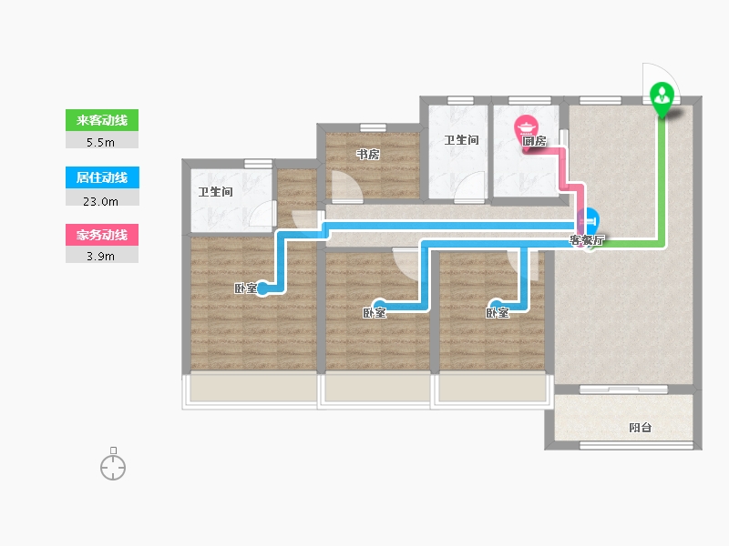 浙江省-绍兴市-祥生尚贤府-96.00-户型库-动静线