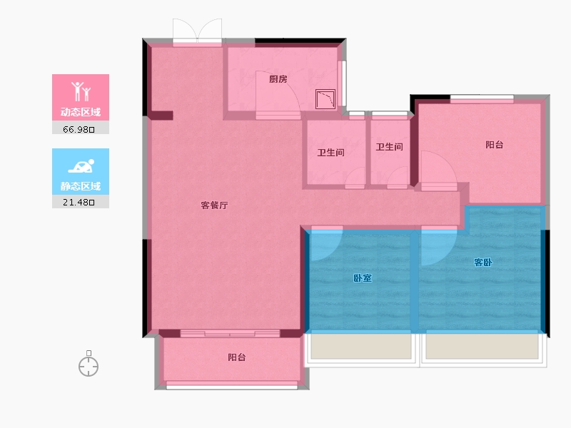 河南省-焦作市-亿祥亲亲里-78.65-户型库-动静分区