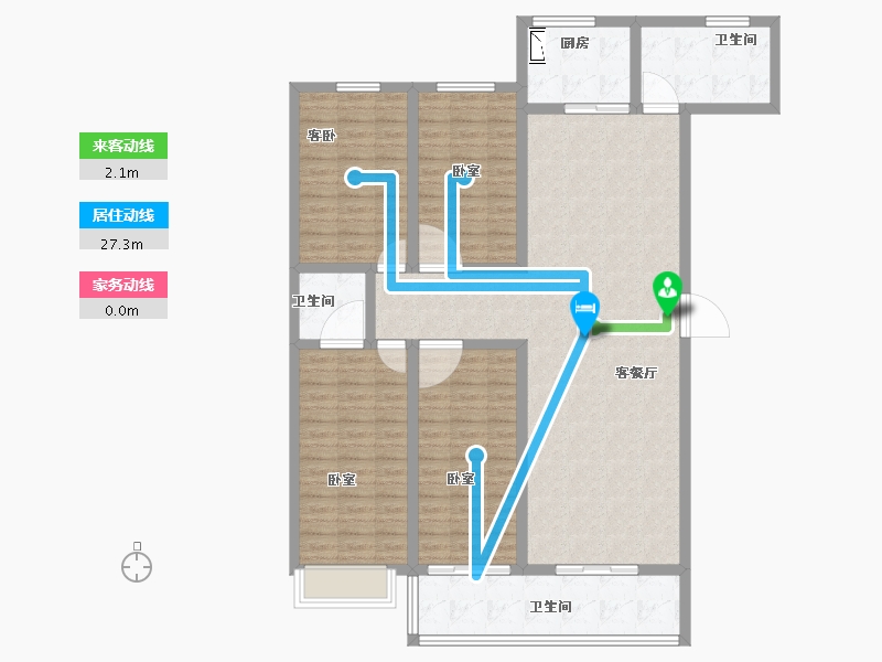 河南省-洛阳市-香泰花园-131.86-户型库-动静线