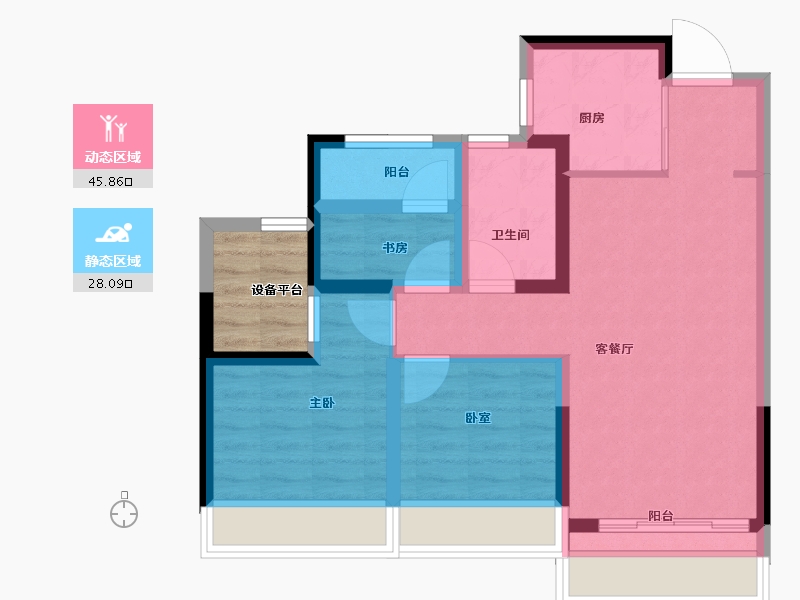 浙江省-绍兴市-元垄中南华著-69.00-户型库-动静分区