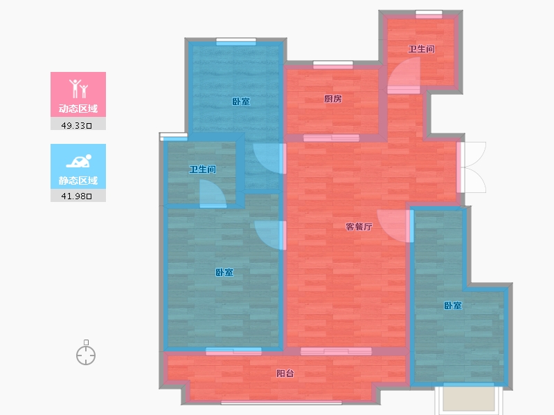 河南省-郑州市-正荣御首府-80.99-户型库-动静分区