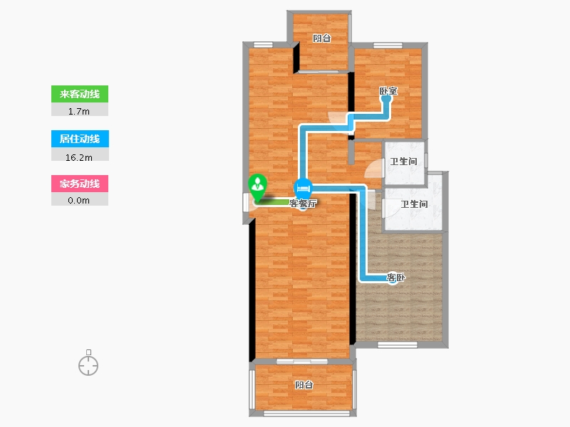 河南省-郑州市-汉德·如意府-104.33-户型库-动静线