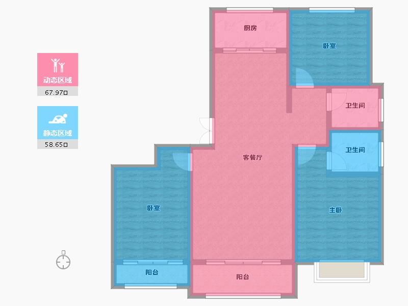 山东省-滨州市-金城国际-114.00-户型库-动静分区