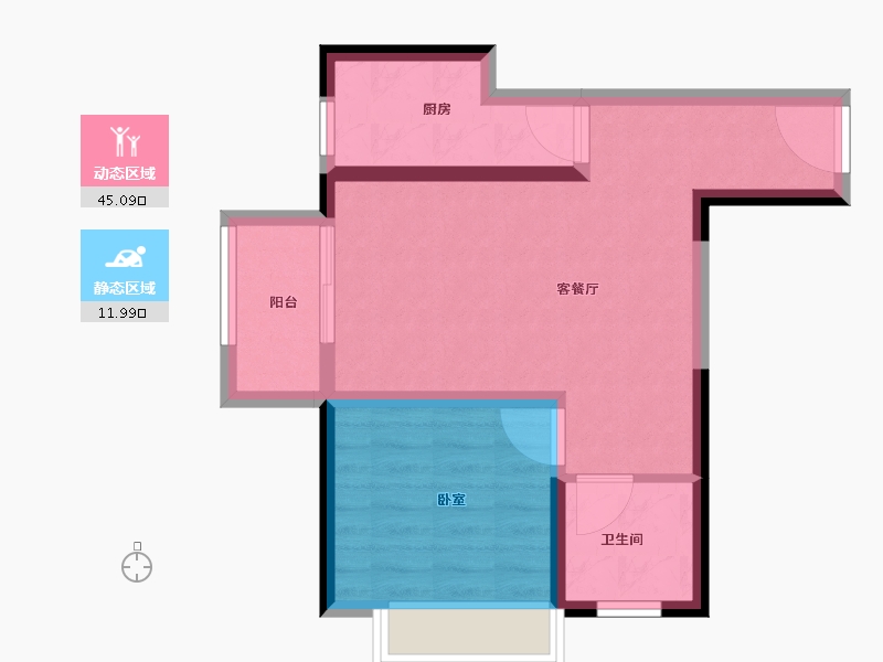 河南省-郑州市-绿城佳苑-50.30-户型库-动静分区