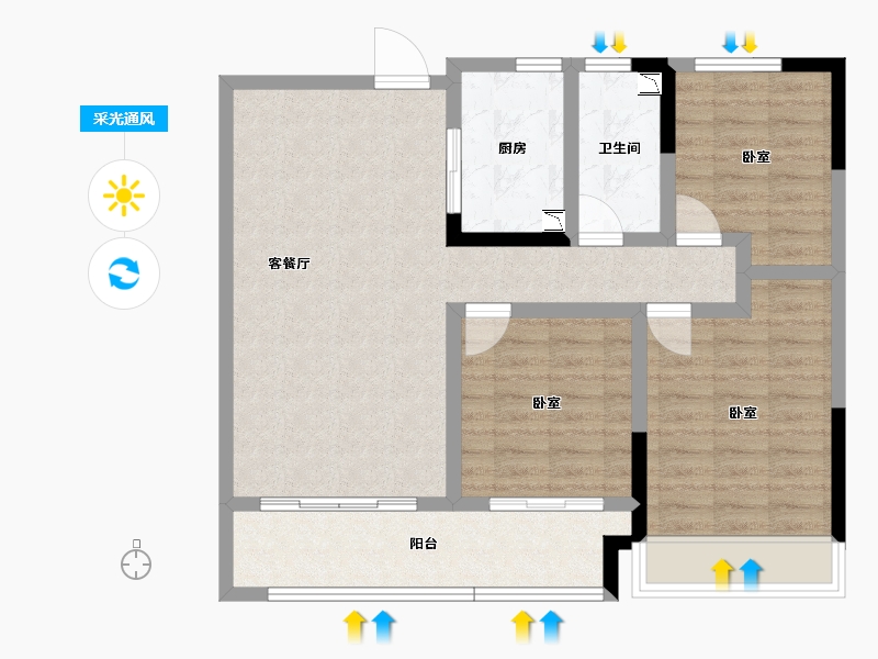 宁夏回族自治区-银川市-三沙源国际生态文化旅游度假区-84.16-户型库-采光通风