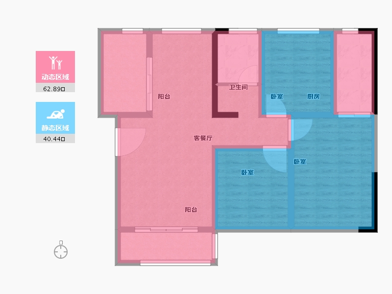 河南省-郑州市-华美仟企汇-91.93-户型库-动静分区