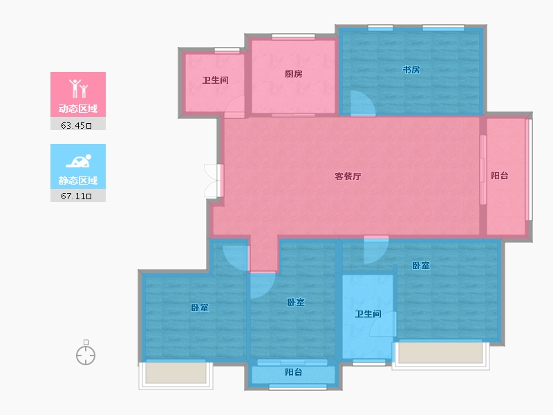 山东省-德州市-红烨・一品-118.00-户型库-动静分区