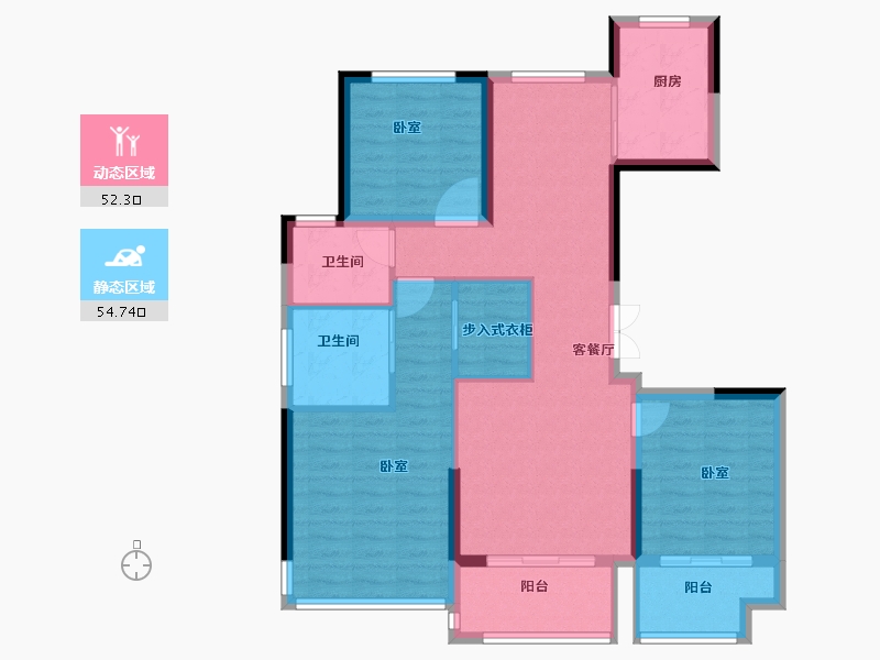 浙江省-绍兴市-元垄大都会-96.00-户型库-动静分区