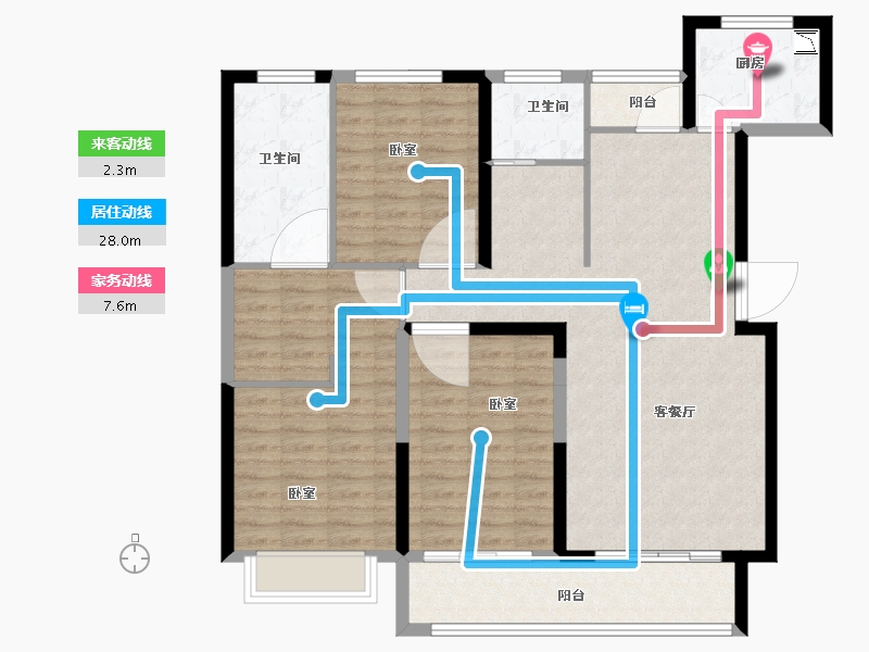 河南省-洛阳市-尚品1号-112.76-户型库-动静线