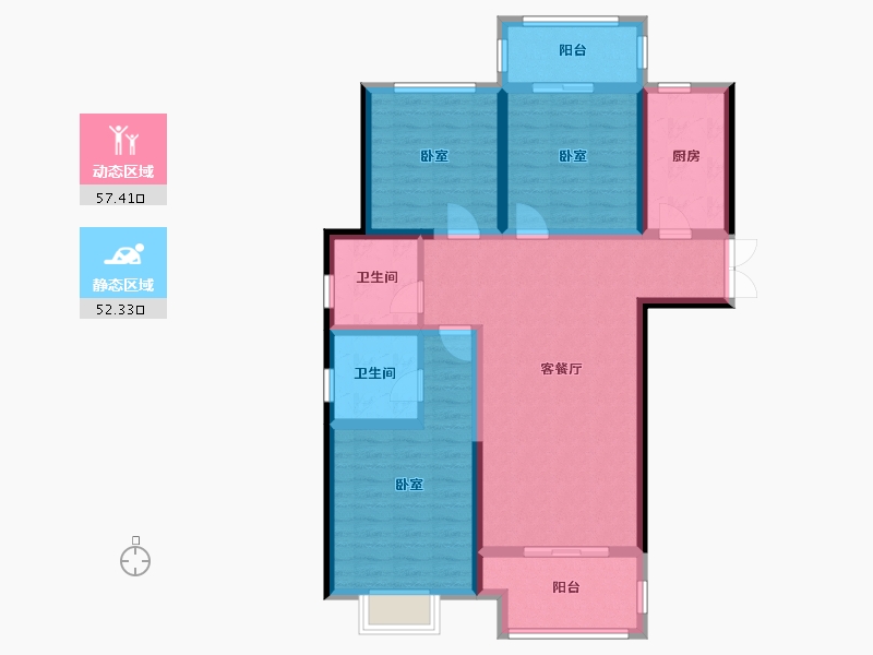 河南省-郑州市-佳源·名门橙邦-97.39-户型库-动静分区