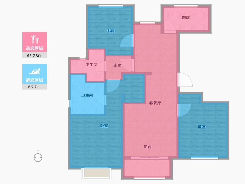 山东省-德州市-乐陵大苑·香榭里-117.00-户型库-动静分区