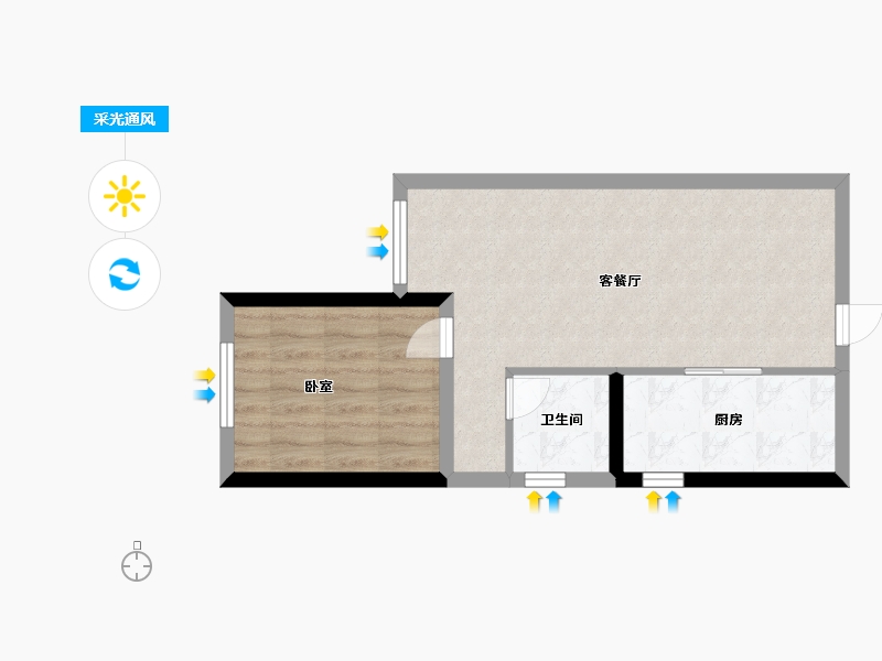 河南省-郑州市-佳源·名门橙邦-46.00-户型库-采光通风