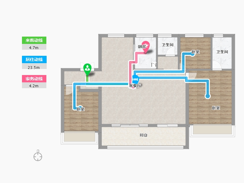 浙江省-绍兴市-港龙铂樾府-100.24-户型库-动静线