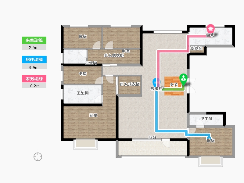 山东省-潍坊市-碧桂园翡翠华府-157.00-户型库-动静线